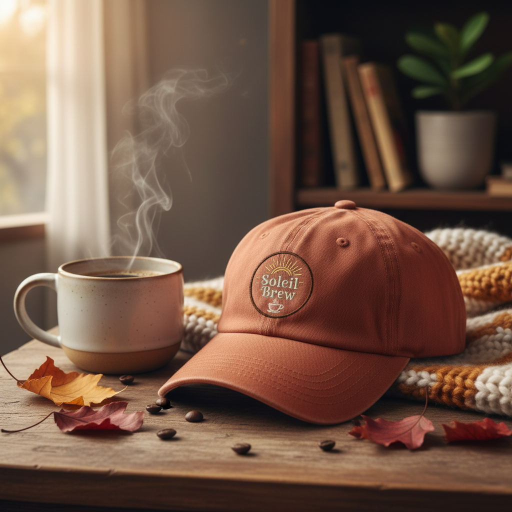 Soleil Brew Signature Hat - cozy fall lifestyle shot